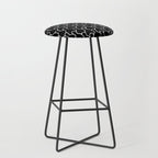Black and white people crowd pattern Stool Gallery Image 1