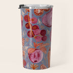 Garden Vegetables & Fresh Fruit in Grey & Rust Travel Mug Gallery Image 3