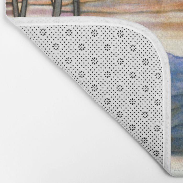 Louis Comfort Tiffany - Magnolias And Irises 1905 Bath Mat Gallery Image 2