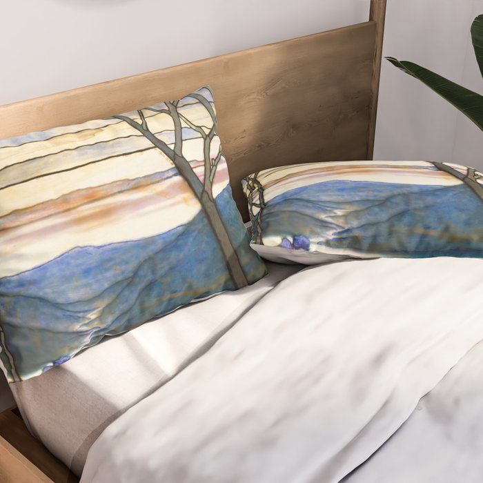 Louis Comfort Tiffany - Magnolias And Irises 1905 Pillow Sham Gallery Image 2