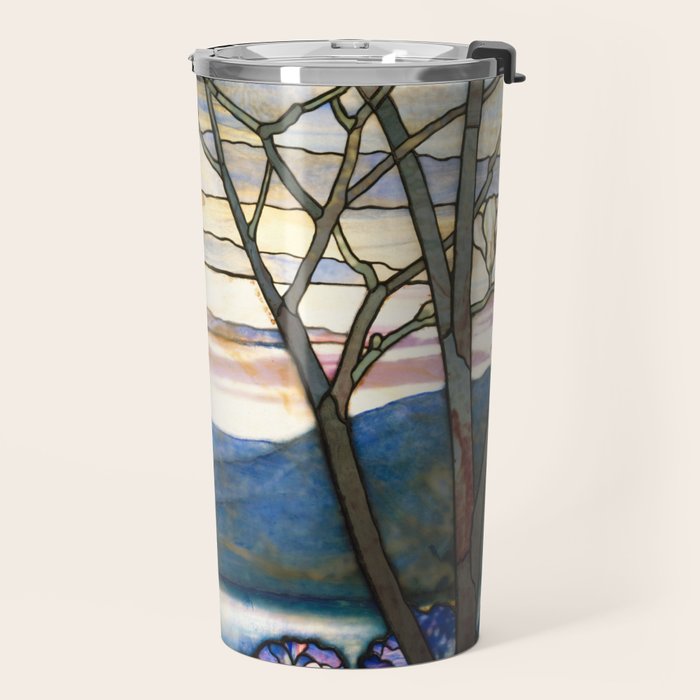 Louis Comfort Tiffany - Magnolias And Irises 1905 Travel Mug Gallery Image 2