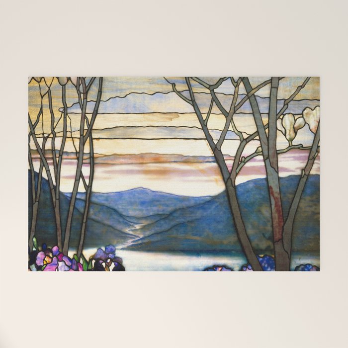 Louis Comfort Tiffany - Magnolias And Irises 1905 Welcome Mat Gallery Image 1