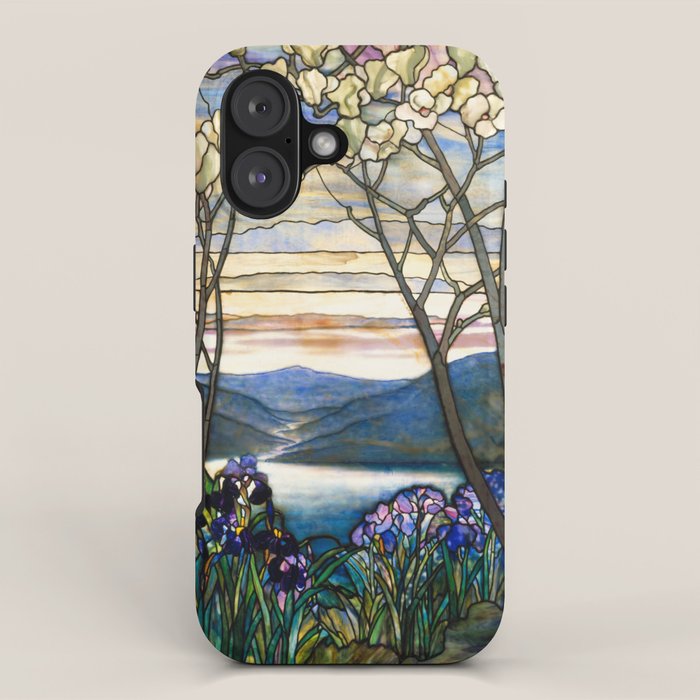 Louis Comfort Tiffany - Magnolias And Irises 1905 iPhone Case Gallery Image 1