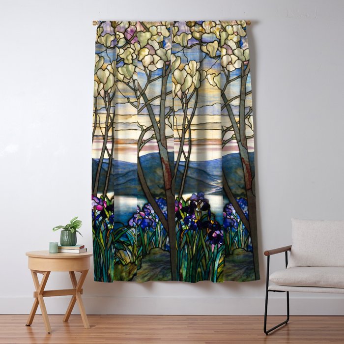 Louis Comfort Tiffany - Magnolias And Irises 1905 Window Curtain Gallery Image 5