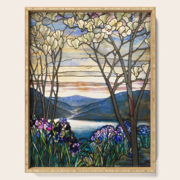 Louis Comfort Tiffany - Magnolias And Irises 1905 Serving Tray Gallery Image 1