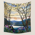 Louis Comfort Tiffany - Magnolias And Irises 1905 Wall Tapestry Gallery Image 4
