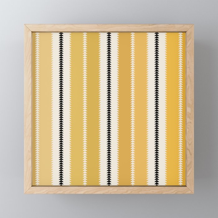 Western Stripes V Golden Yellow Mini Art Print Gallery Image 1