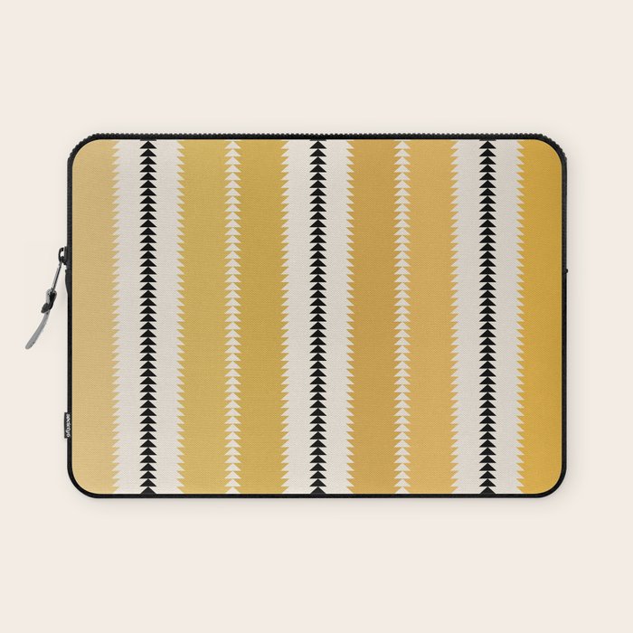 Western Stripes V Golden Yellow Laptop Sleeve Gallery Image 1