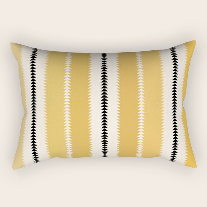 Western Stripes V Golden Yellow Rectangular Pillow Gallery Image 1