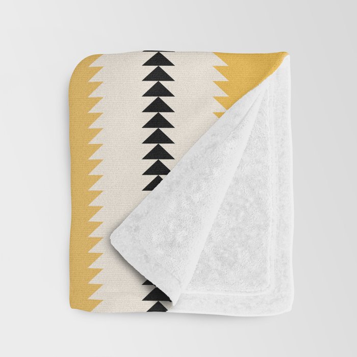 Western Stripes V Golden Yellow Throw Blanket Gallery Image 3