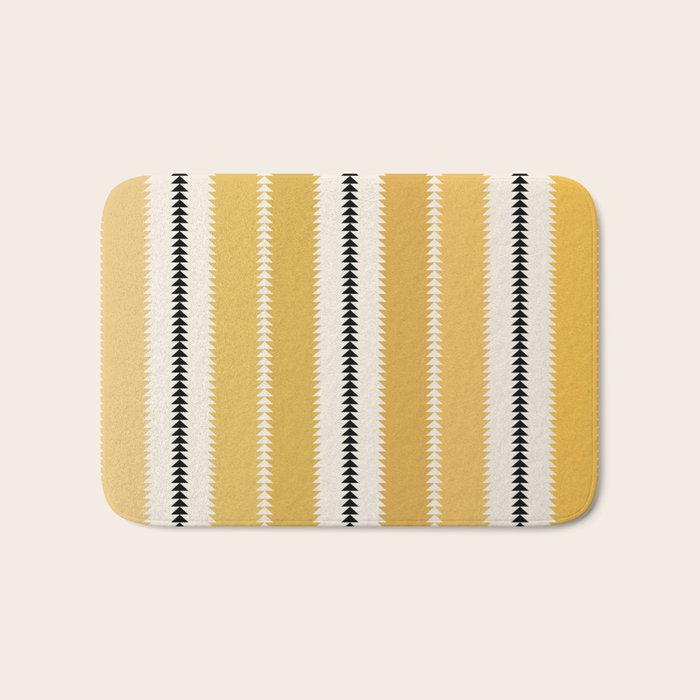 Western Stripes V Golden Yellow Bath Mat Gallery Image 1