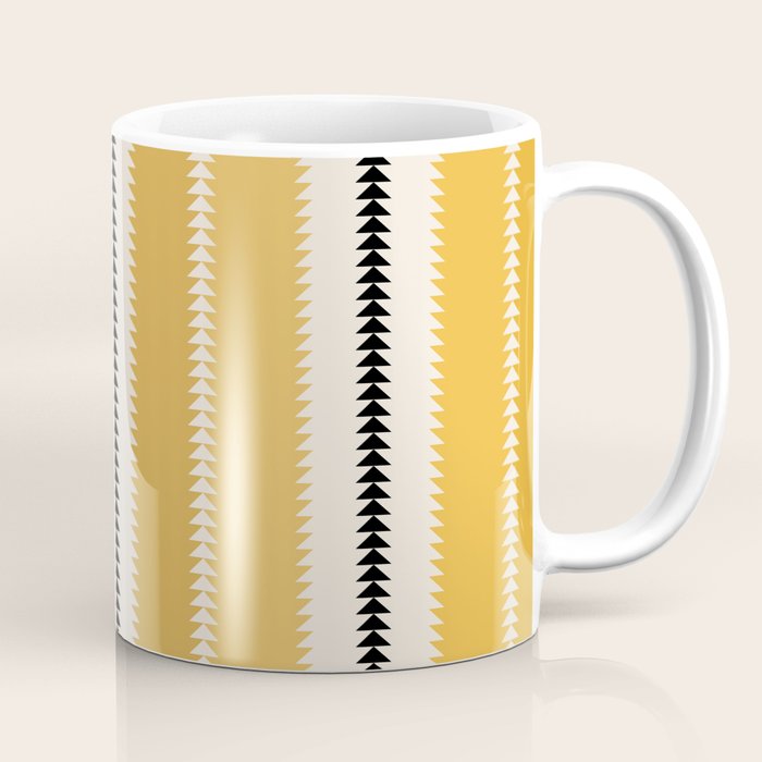 Western Stripes V Golden Yellow Coffee Mug Gallery Image 1