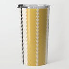 Western Stripes V Golden Yellow Travel Mug Gallery Image 3