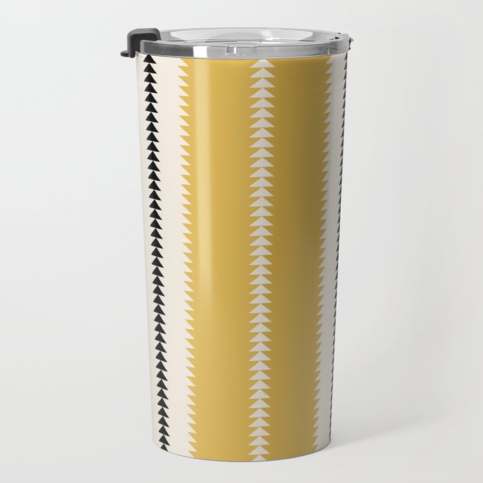 Western Stripes V Golden Yellow Travel Mug Gallery Image 3
