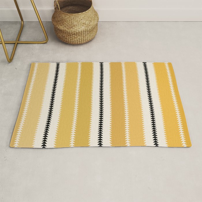 Western Stripes V Golden Yellow Rug Gallery Image 1