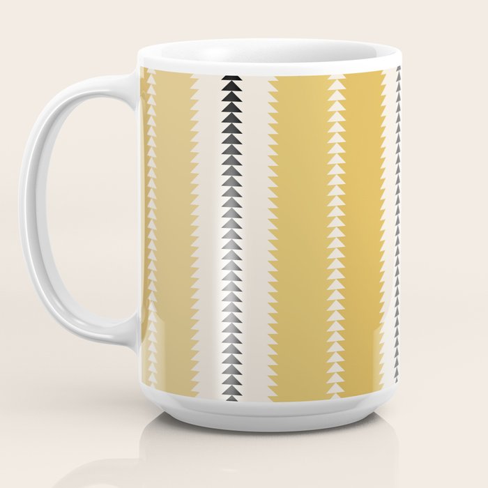 Western Stripes V Golden Yellow Coffee Mug Gallery Image 3