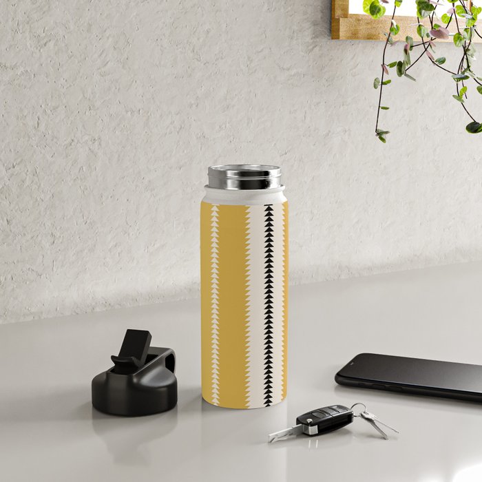 Western Stripes V Golden Yellow Water Bottle Gallery Image 4