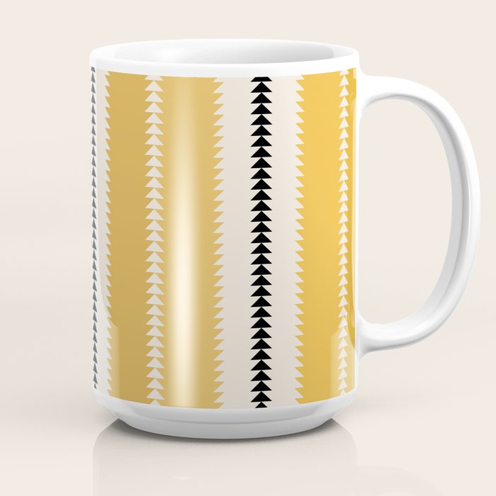 Western Stripes V Golden Yellow Coffee Mug Gallery Image 2