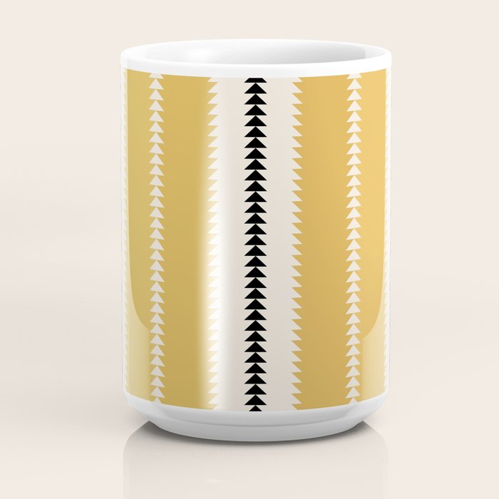 Western Stripes V Golden Yellow Coffee Mug Gallery Image 4