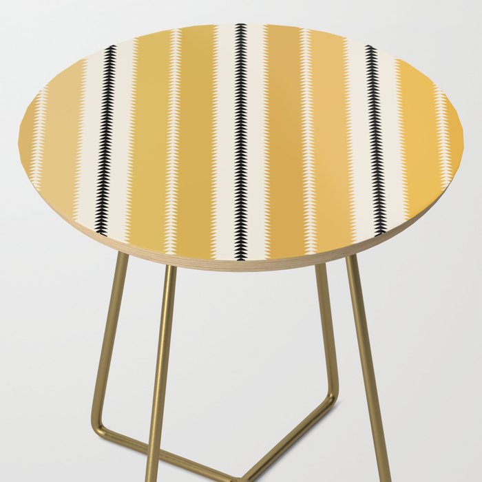 Western Stripes V Golden Yellow Side Table Gallery Image 2