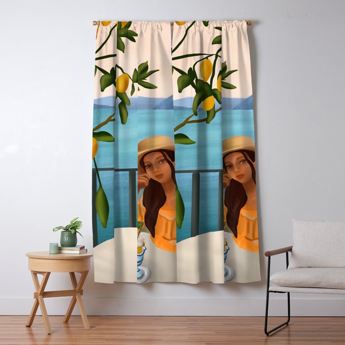 Golden Hour Serenity Window Curtain Gallery Image 1