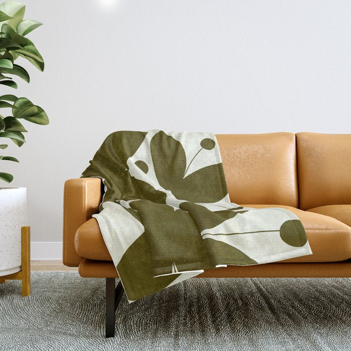 Abstract-botanical 13 Throw Blanket Gallery Image 1