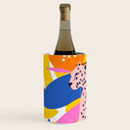 Leopard Somewhere Over The Rainbow, Maximalist Abstract Wildlife Jungle Botanical, Pop of Color Eclectic Animals Illustration  Wine Chiller Gallery Image 2