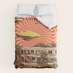 Cosmic UFO Pool Party Duvet Cover Gallery Image 6