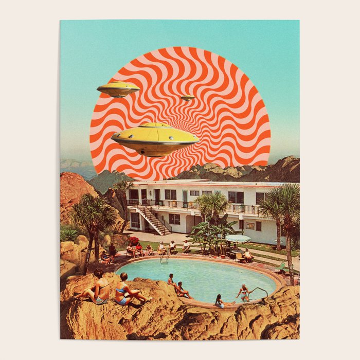 Cosmic UFO Pool Party Poster Gallery Image 1