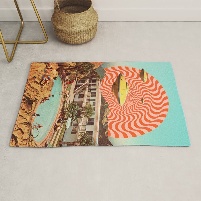 Cosmic UFO Pool Party Rug Gallery Image 1
