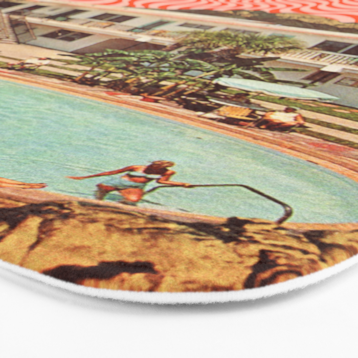 Cosmic UFO Pool Party Bath Mat Gallery Image 3