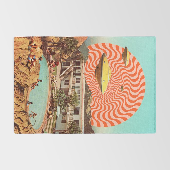 Cosmic UFO Pool Party Rug Gallery Image 2