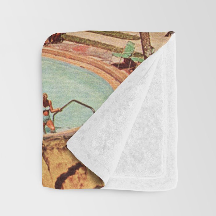 Cosmic UFO Pool Party Throw Blanket Gallery Image 3