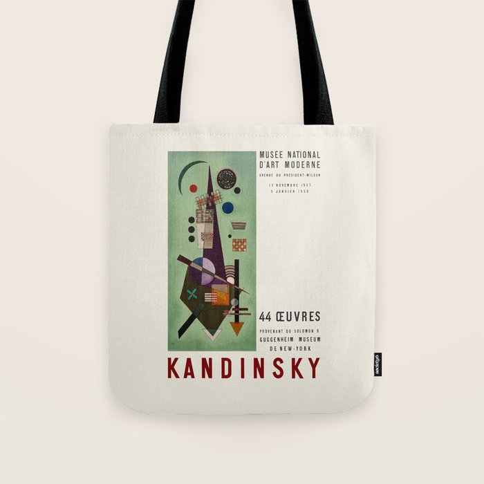 Wassily Kandinsky Vintage Exhibition poster, 1957 Tote Bag Gallery Image 1