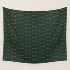 Dragonfly Pattern X Earthy Green Wall Tapestry Gallery Image 4
