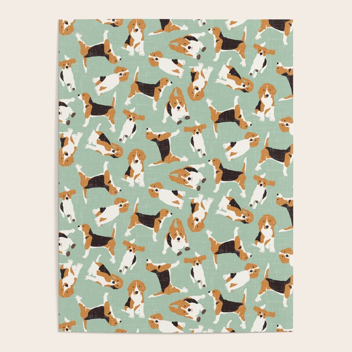 beagle scatter mint Poster Gallery Image 4