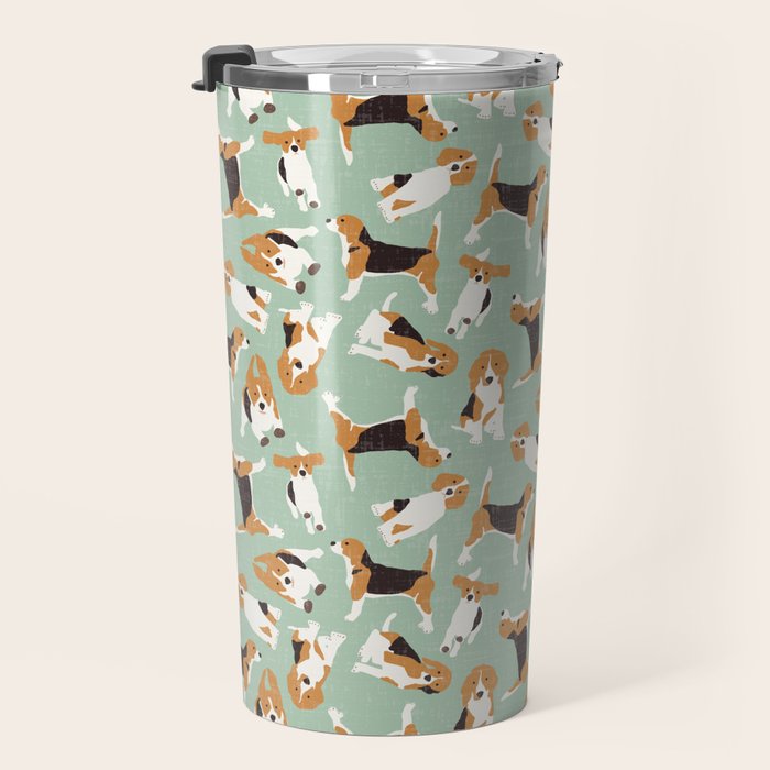 beagle scatter mint Travel Mug Gallery Image 3