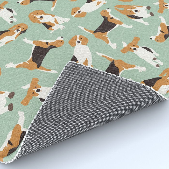 beagle scatter mint Rug Gallery Image 4