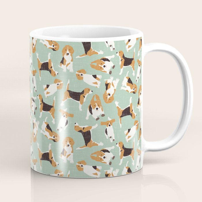 beagle scatter mint Coffee Mug Gallery Image 1
