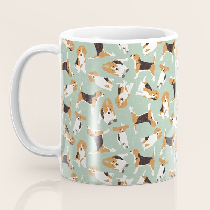 beagle scatter mint Coffee Mug Gallery Image 3