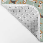 beagle scatter mint Bath Mat Gallery Image 2