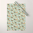 beagle scatter mint Wrapping Paper Gallery Image 1
