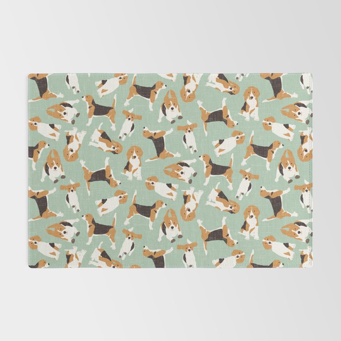 beagle scatter mint Rug Gallery Image 2