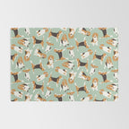 beagle scatter mint Rug Gallery Image 2