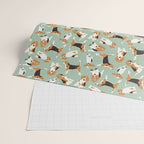 beagle scatter mint Wrapping Paper Gallery Image 2