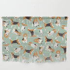 beagle scatter mint Wall Hanging Gallery Image 1