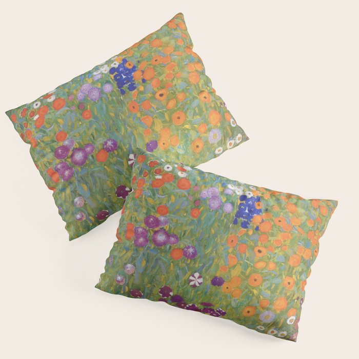 Bauerngarten by Gustav Klimt, 1907 Pillow Sham Gallery Image 1