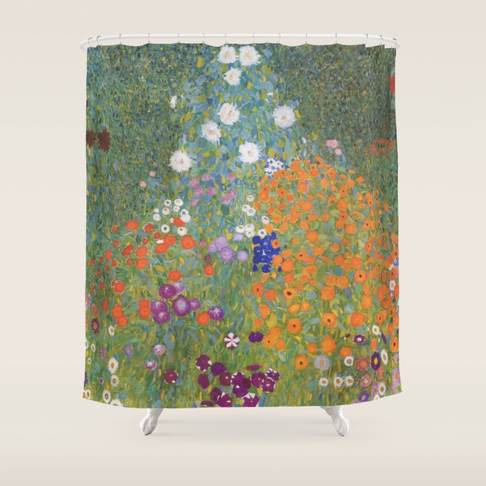 Bauerngarten by Gustav Klimt, 1907 Shower Curtain Gallery Image 1