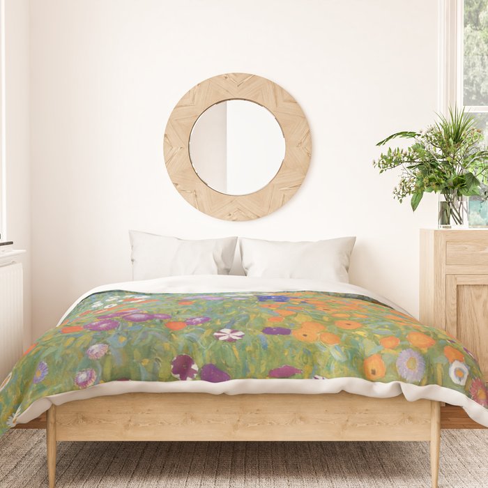 Bauerngarten by Gustav Klimt, 1907 Duvet Cover Gallery Image 3