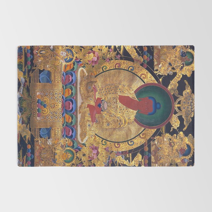 Amitabha Buddha Golden Shambala Thangka Rug Gallery Image 2